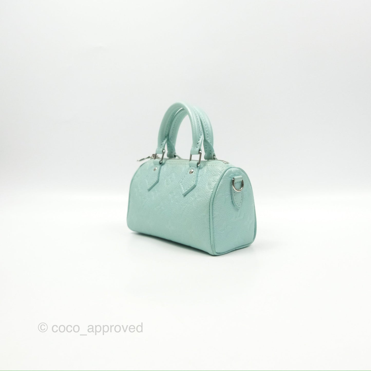 Louis Vuitton Nano Speedy Monogram Empreinte Pearly Lagoon Blue