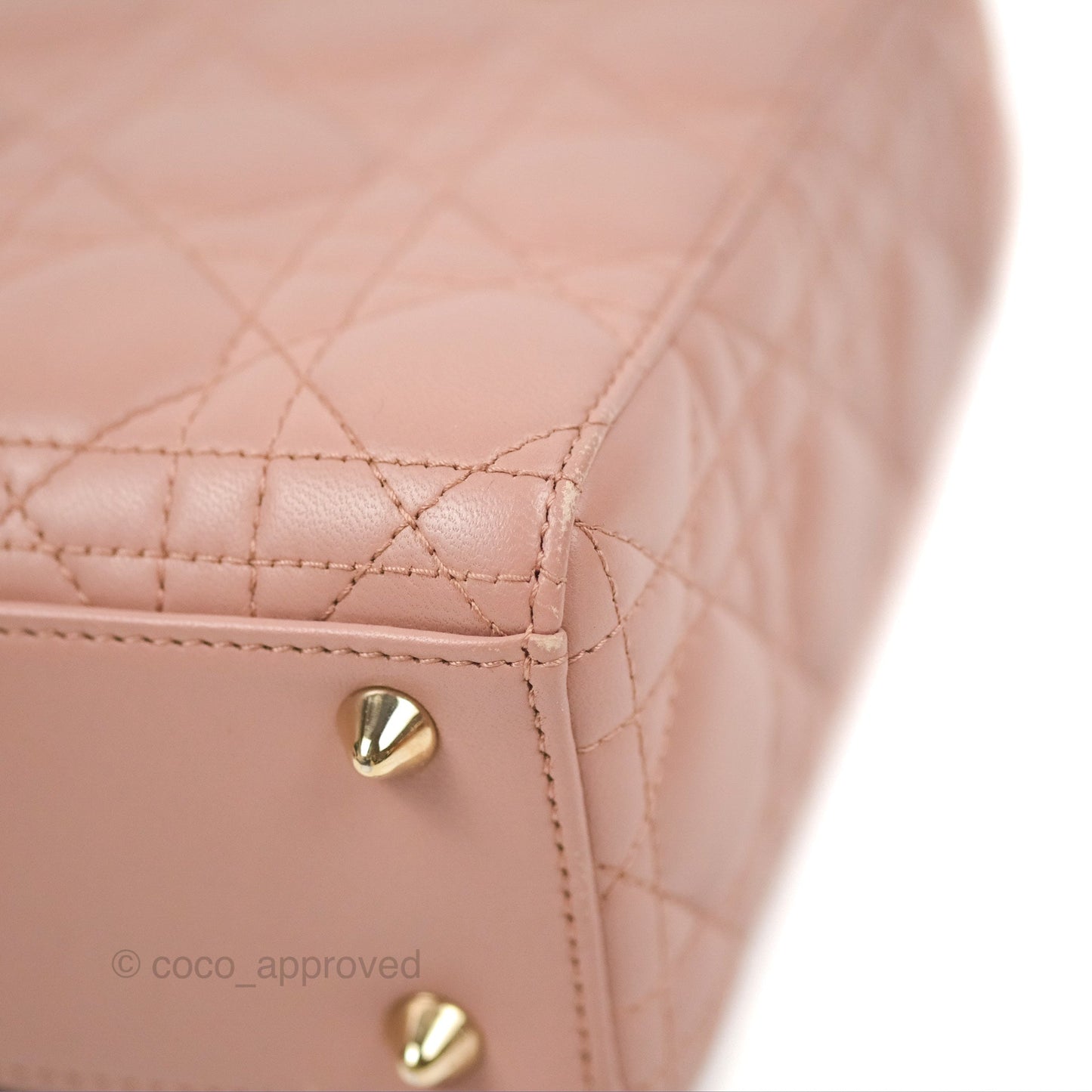 Christian Dior Lambskin My ABCDior Lady Dior Fard Gold Hardware