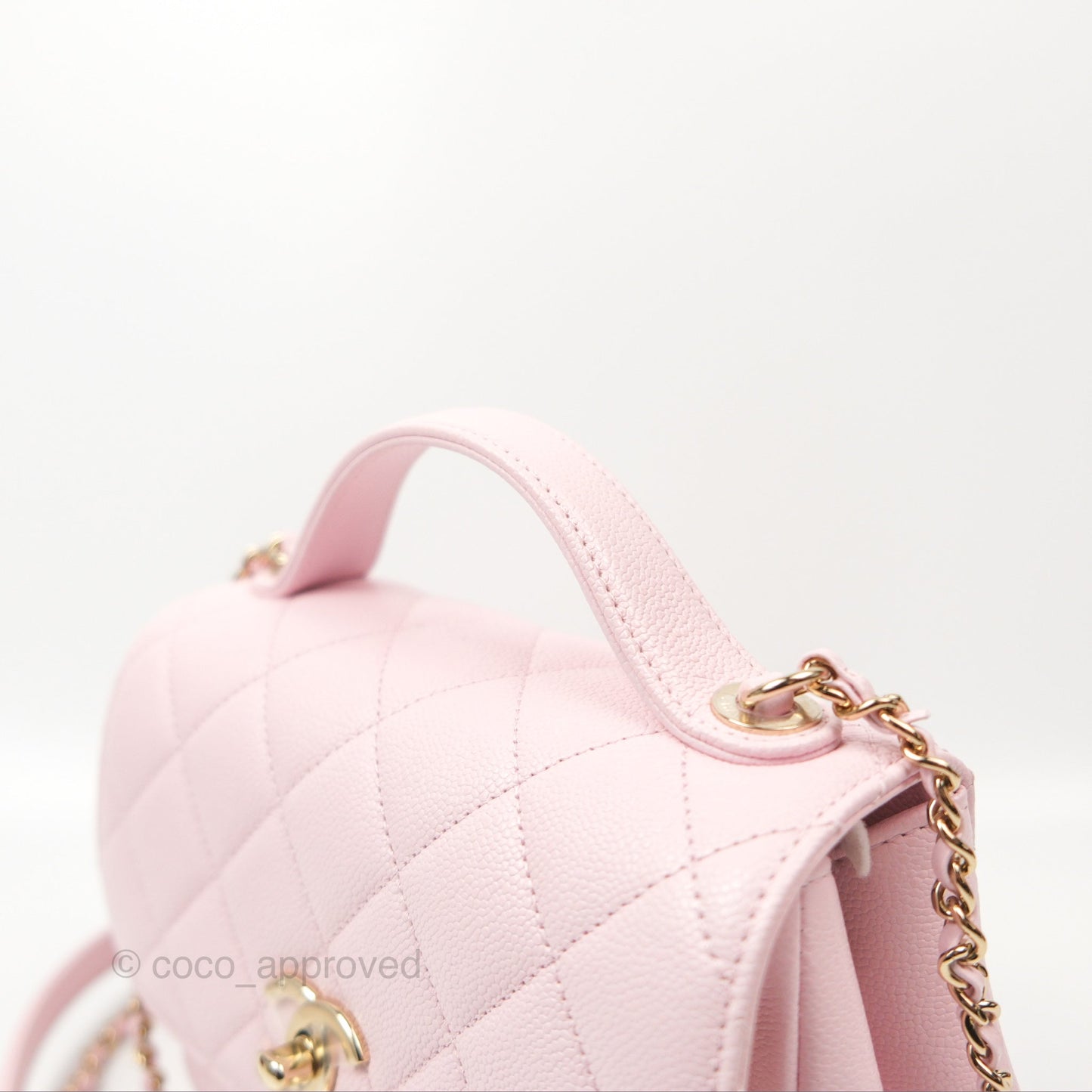 Chanel Quilted Small Business Affinity Flap Light Pink Caviar Gold Hardware