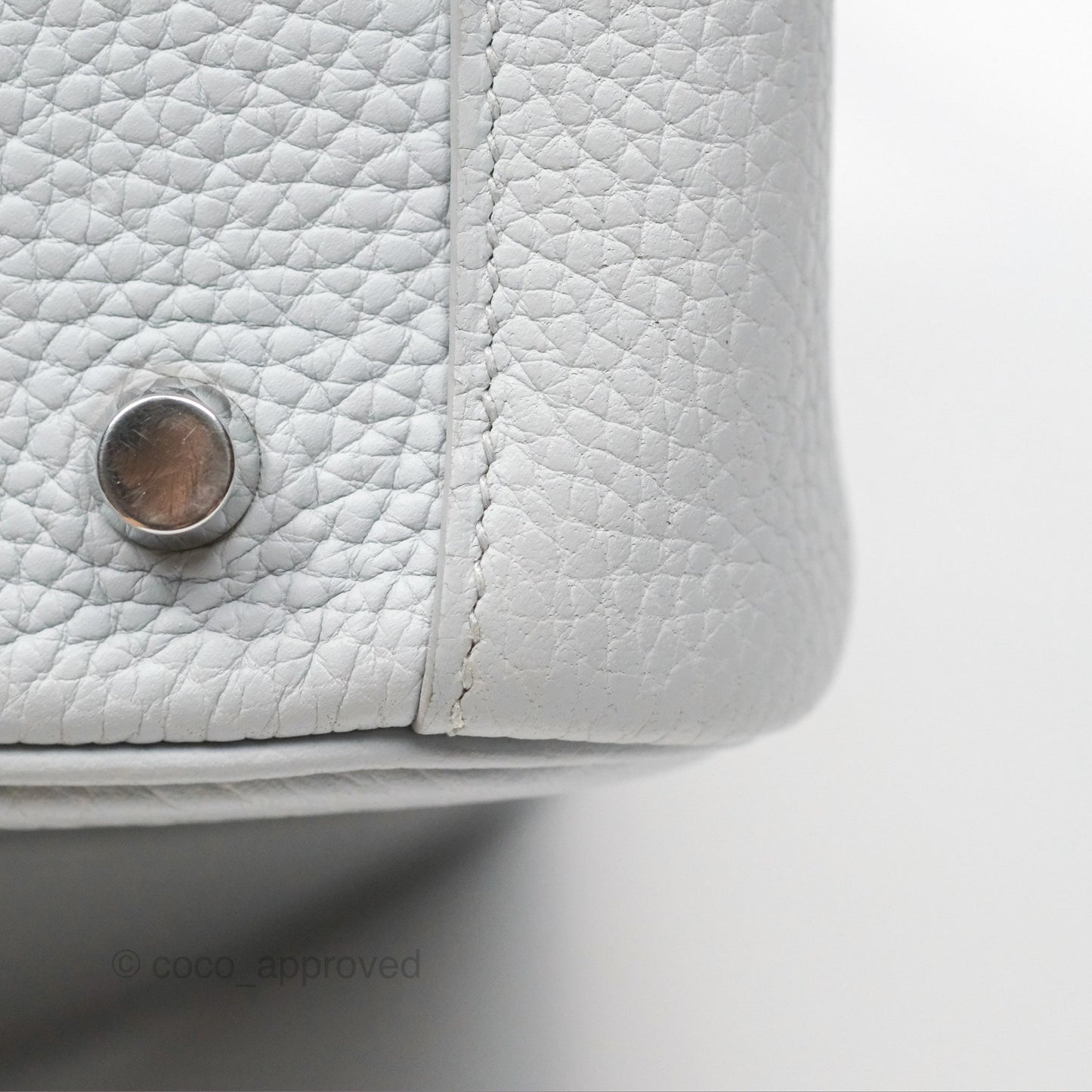 Hermès Lindy 26 Blue Glacier 8U Taurillon Clemence Palladium Hardware
