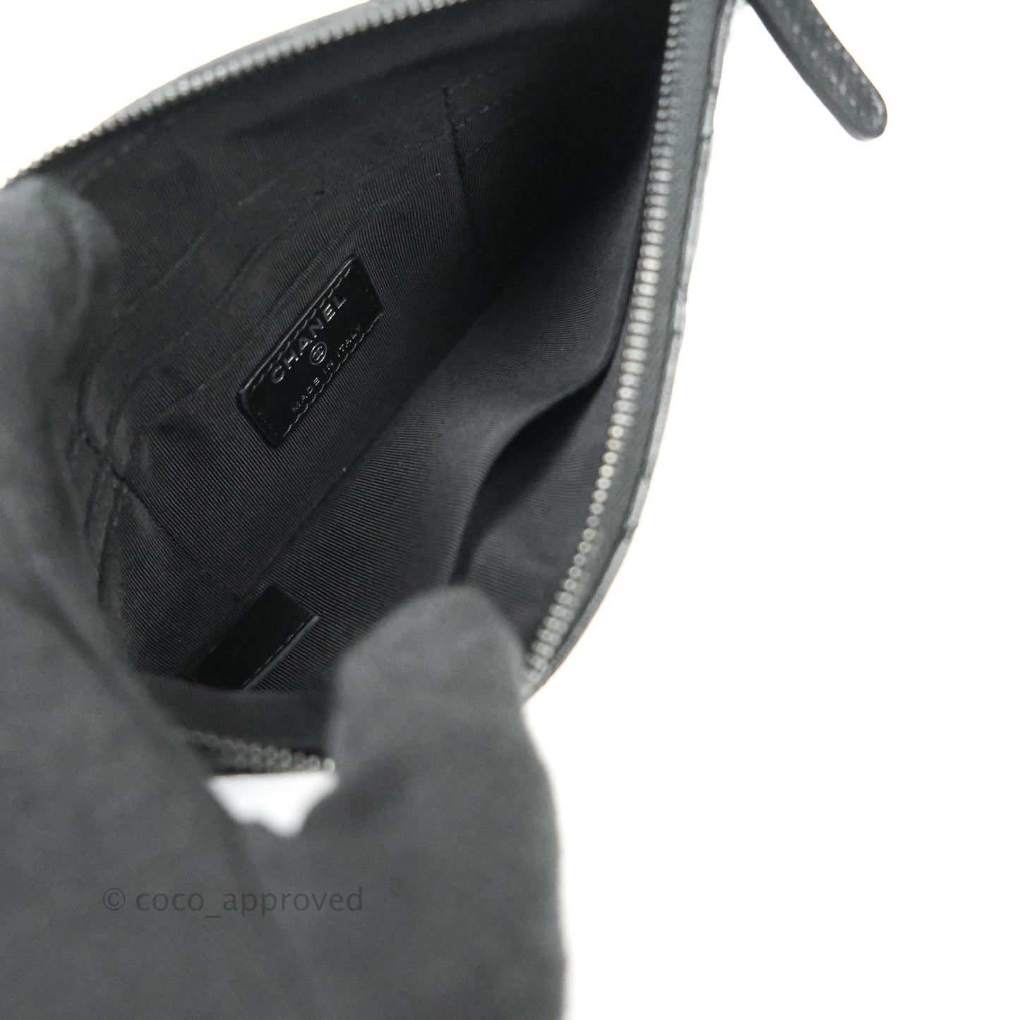 Chanel Quilted Small Reissue O Case Black Aged Calfskin So Black
