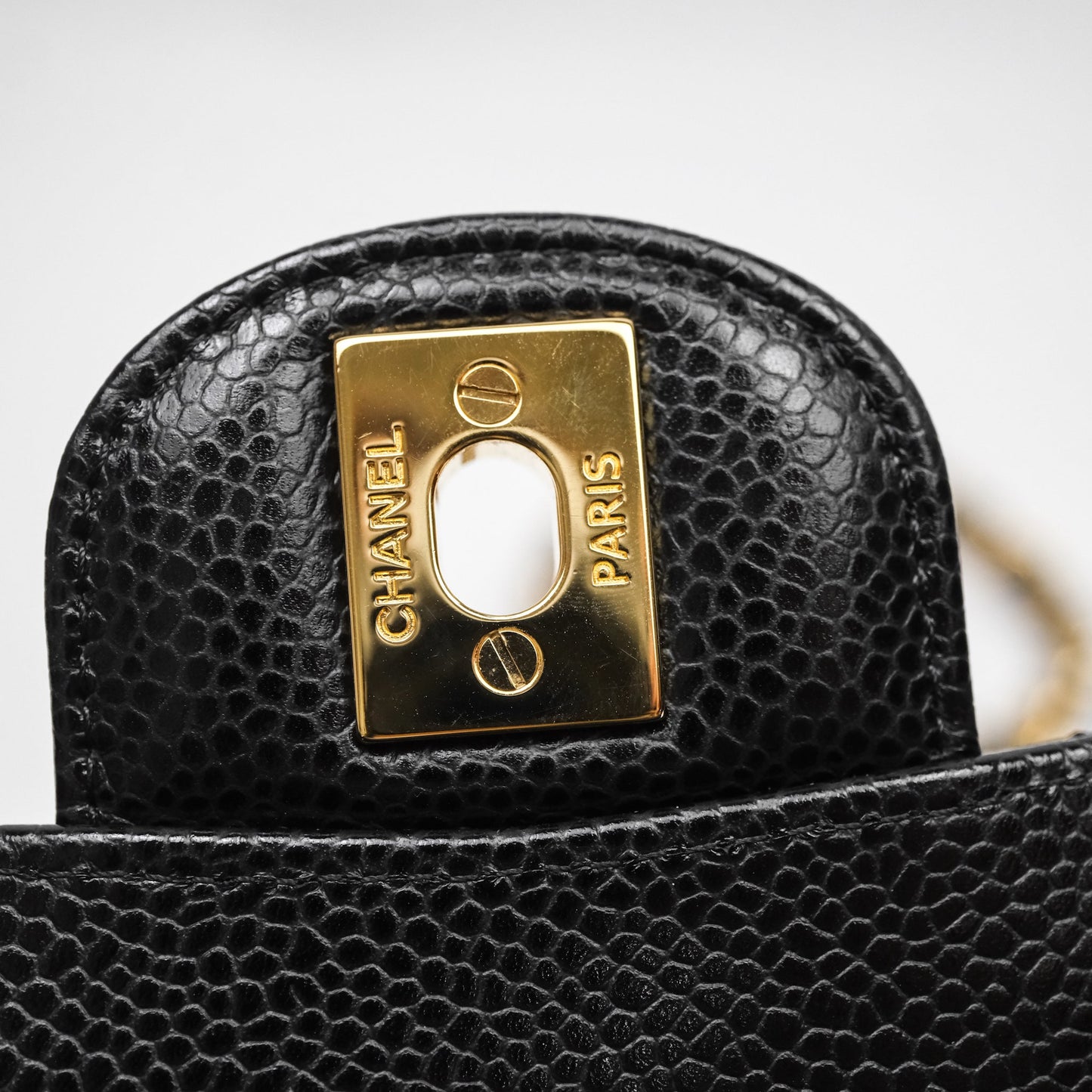 Chanel Small Classic Quilted Flap Black Caviar Gold Hardware