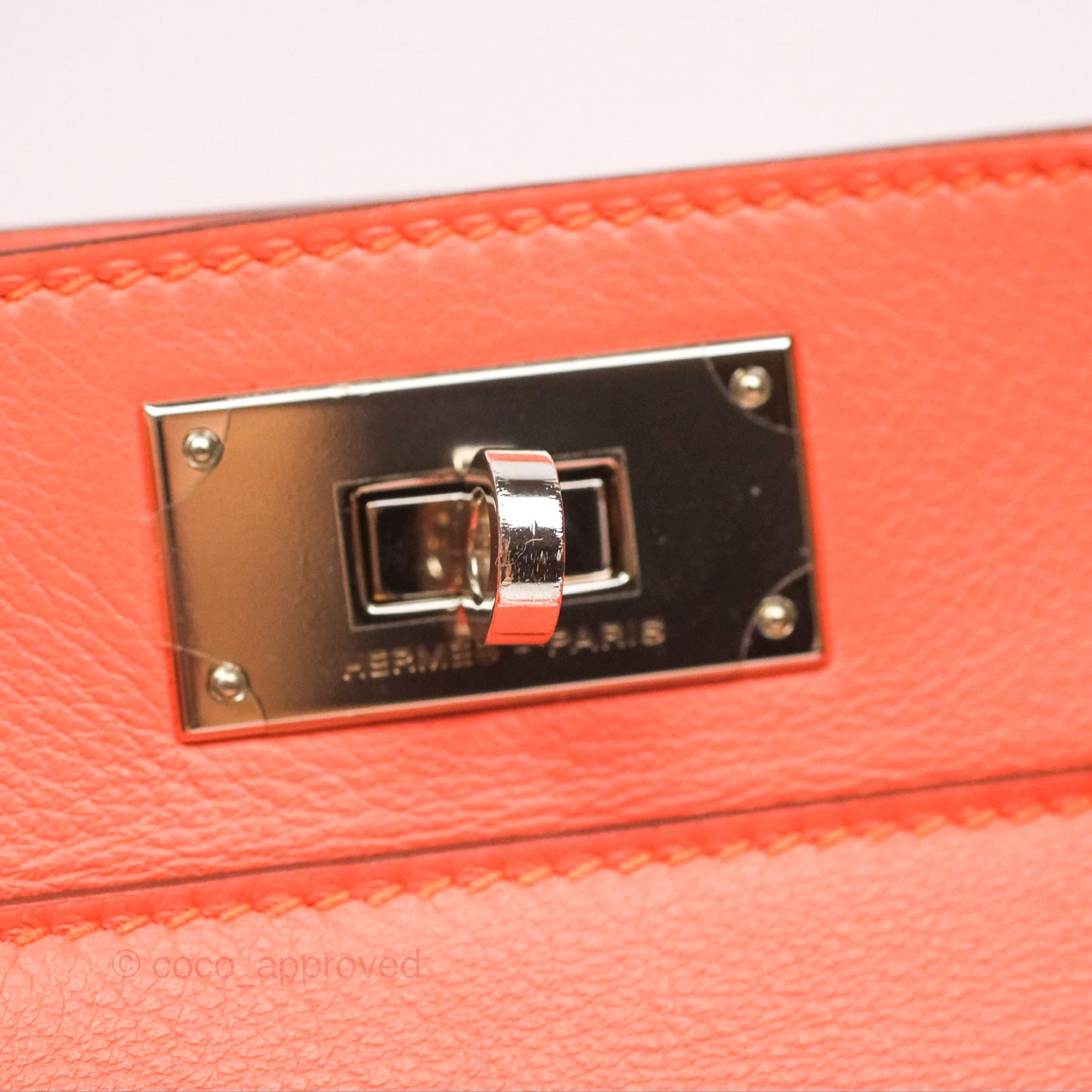 Hermès ToolBox 20 Mangue Evercolor Palladium Hardware