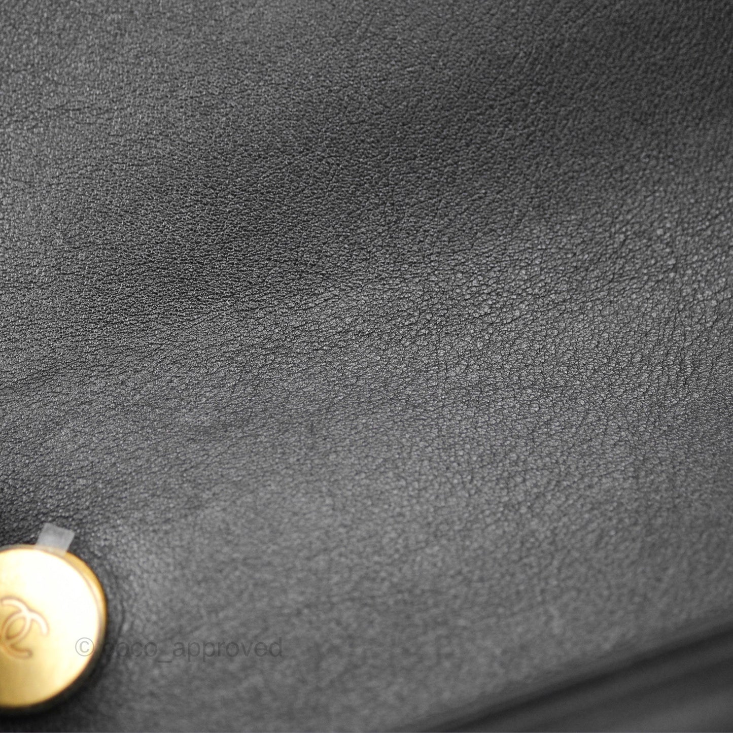 Chanel Pearl Chain Bag Black Calfskin Aged Gold Hardware