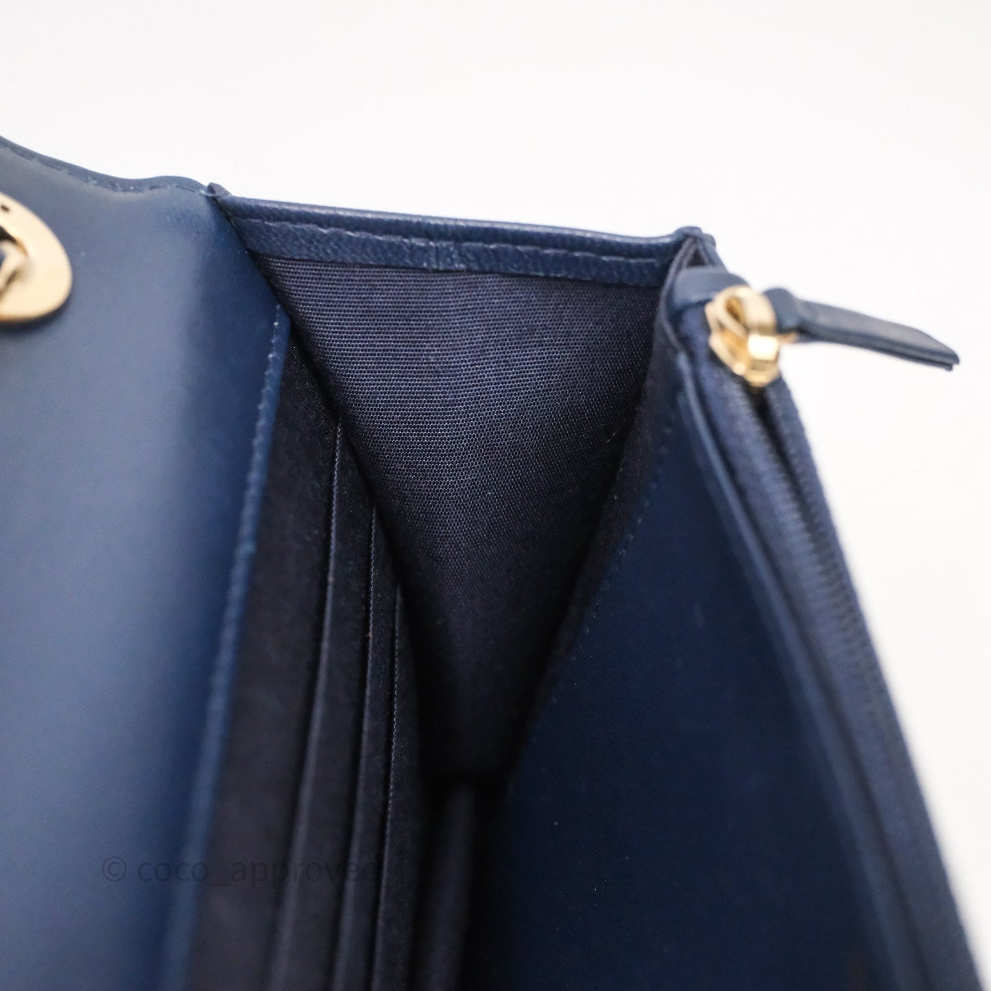 Chanel Trendy CC WOC Wallet On Chain Navy Lambskin Gold Hardware