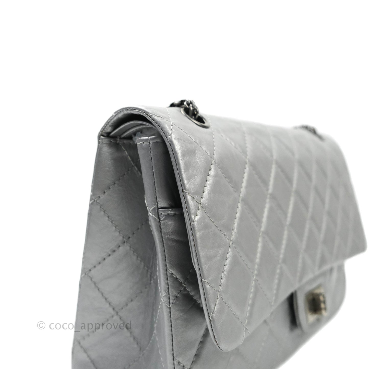 Chanel Reissue 227 Quilted Aged Calfskin Silver Ruthenium Hardware