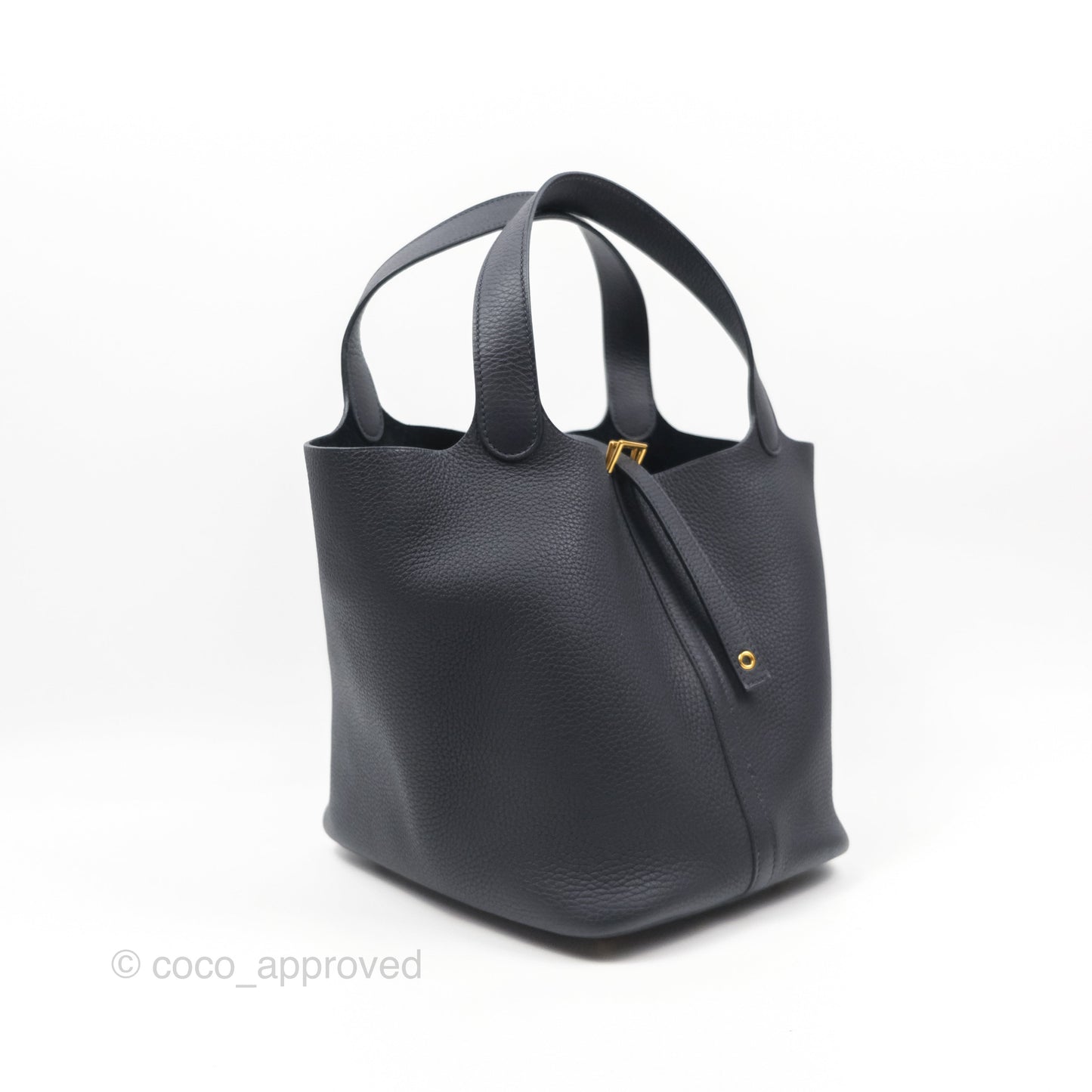 Hermès Picotin 22 Caban 3Y Clemence Gold Hardware
