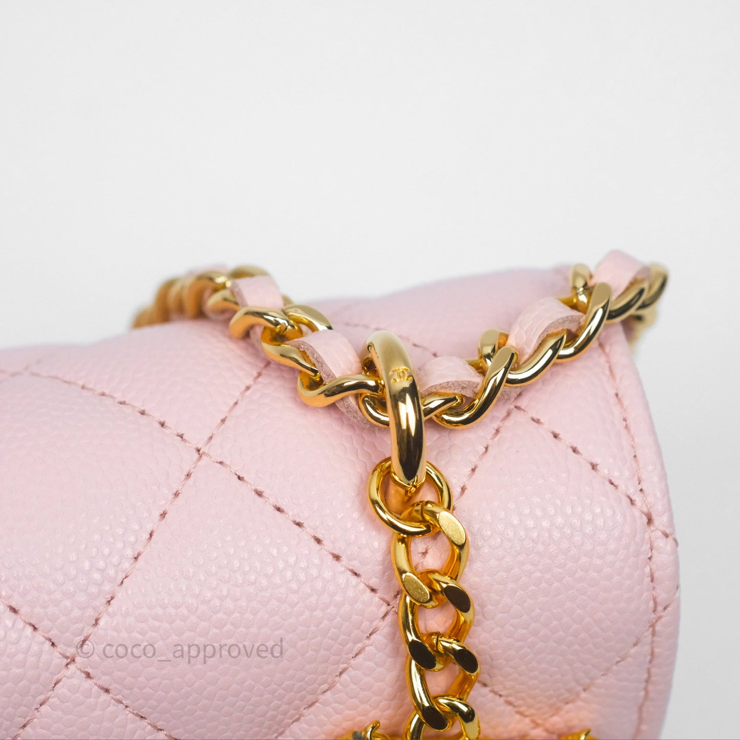 Chanel Clutch with Chain Caviar Pink Gold Hardware