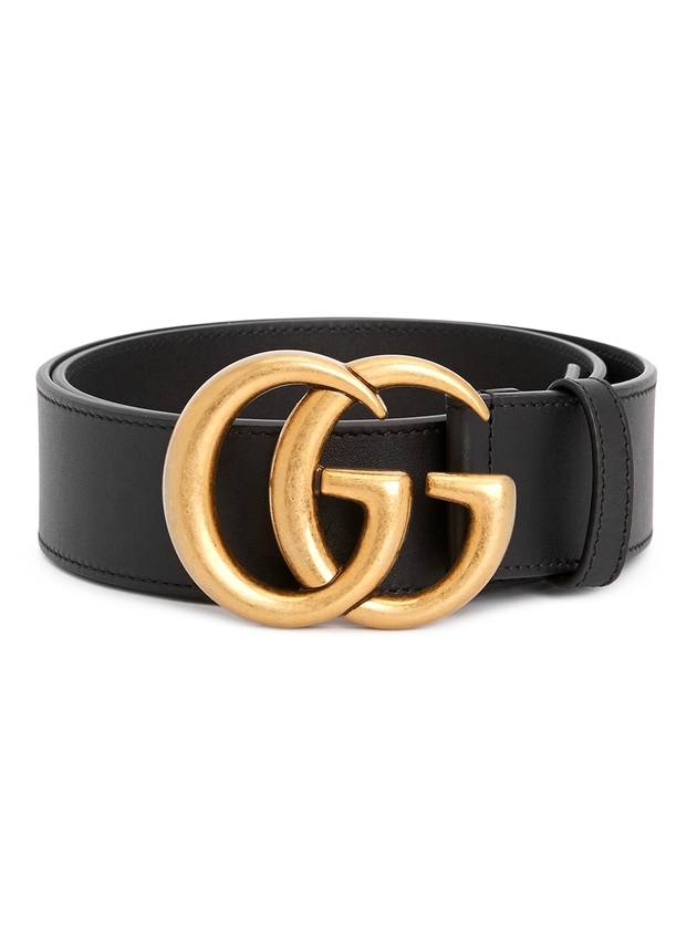 Luxury Gucci Trending 2025 GG Mamont Buckle Leather Belt Black