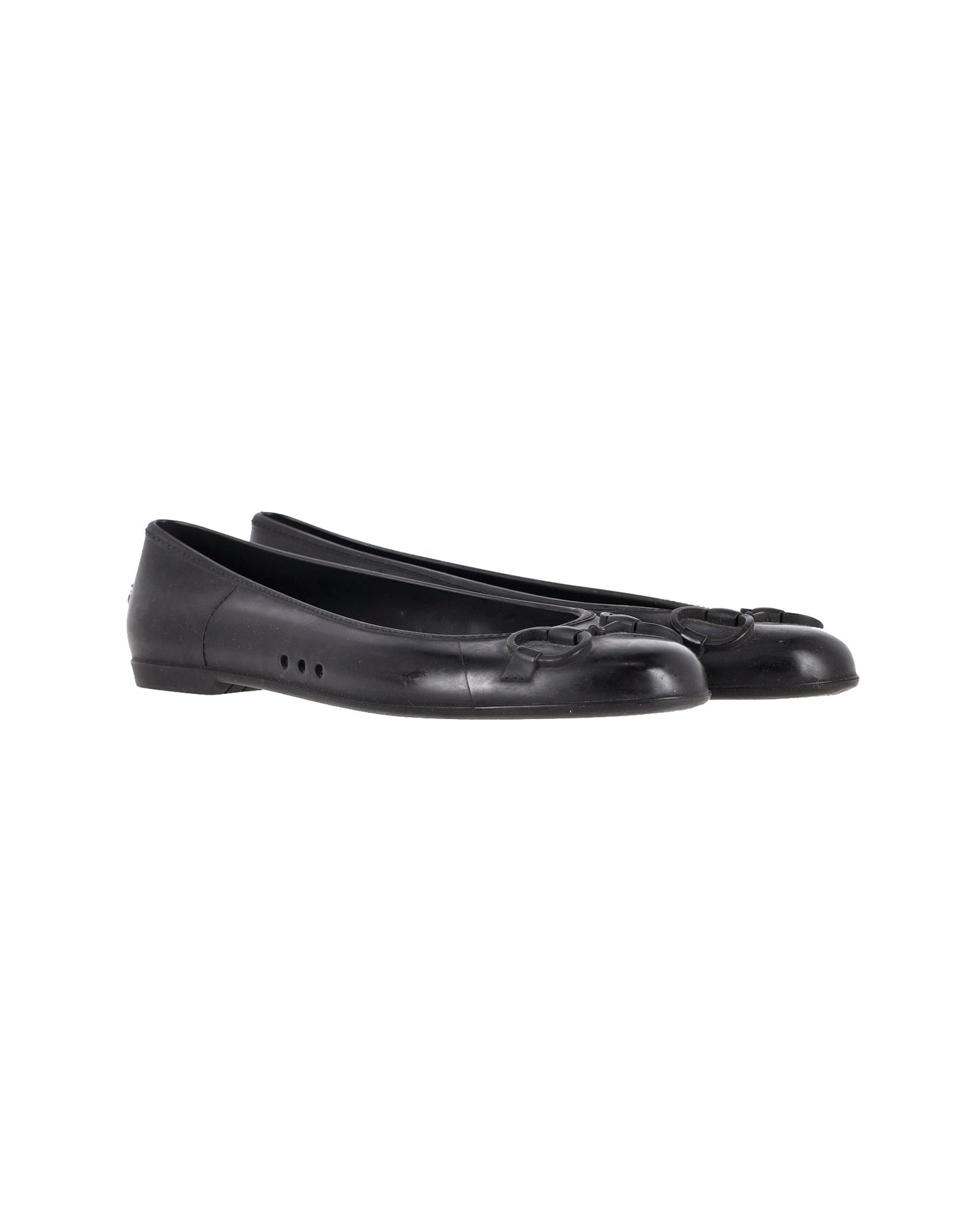 Luxury Gucci Trending 2025 Ballerina Flats in Black Rubber