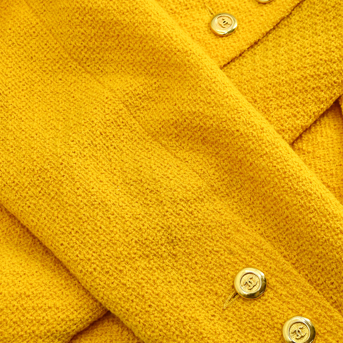 Chanel Double Breasted Colorless Jacket Yellow 17 #38