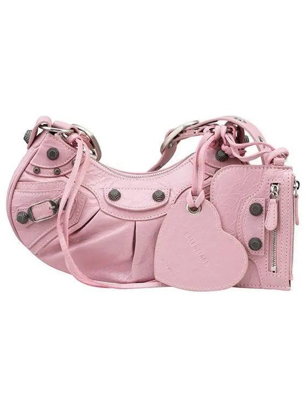 Luxury Balenciaga Le Cagole XS Lambskin Shoulder Bag Pink