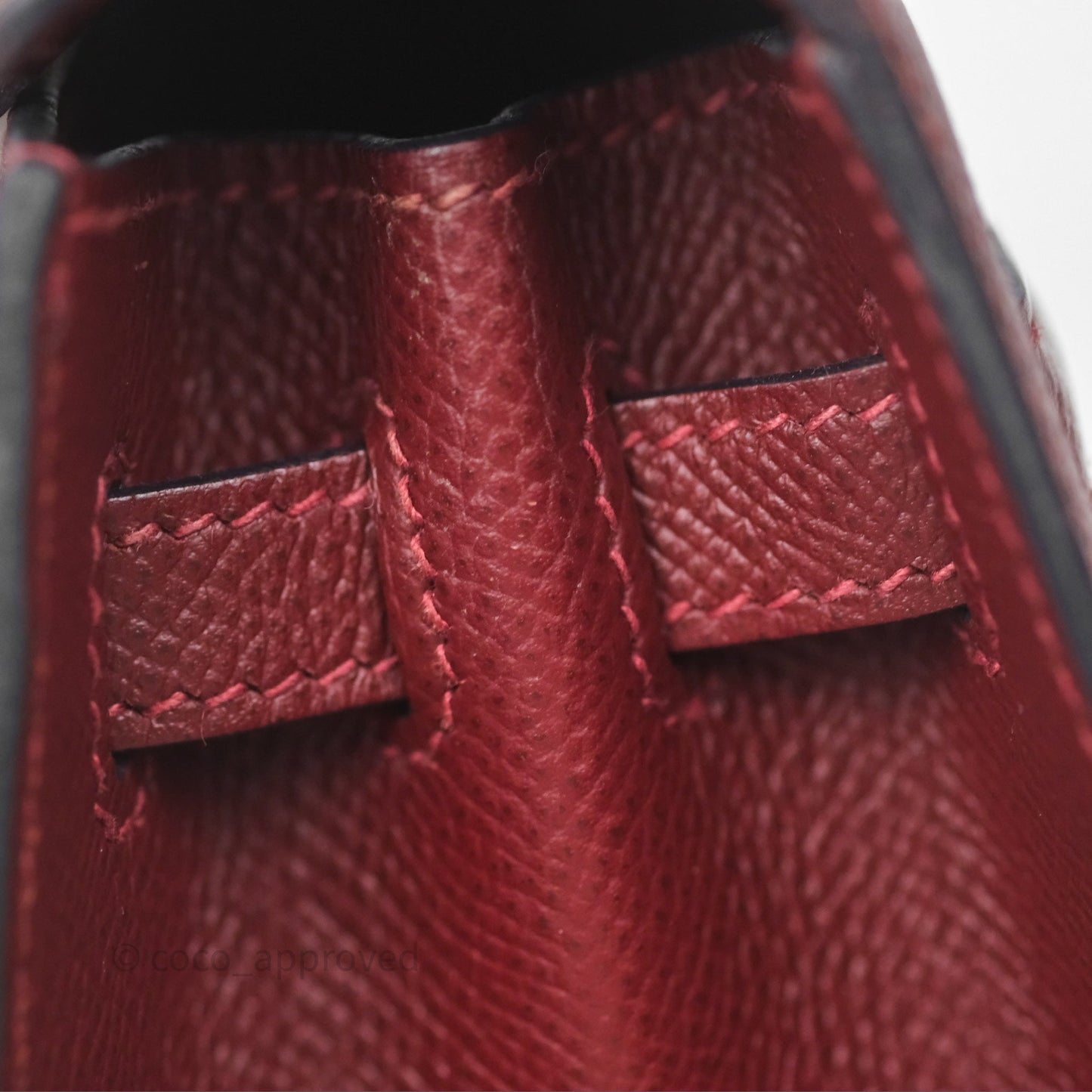 Hermès Sellier Kelly 25 Rouge H Epsom Gold Hardware
