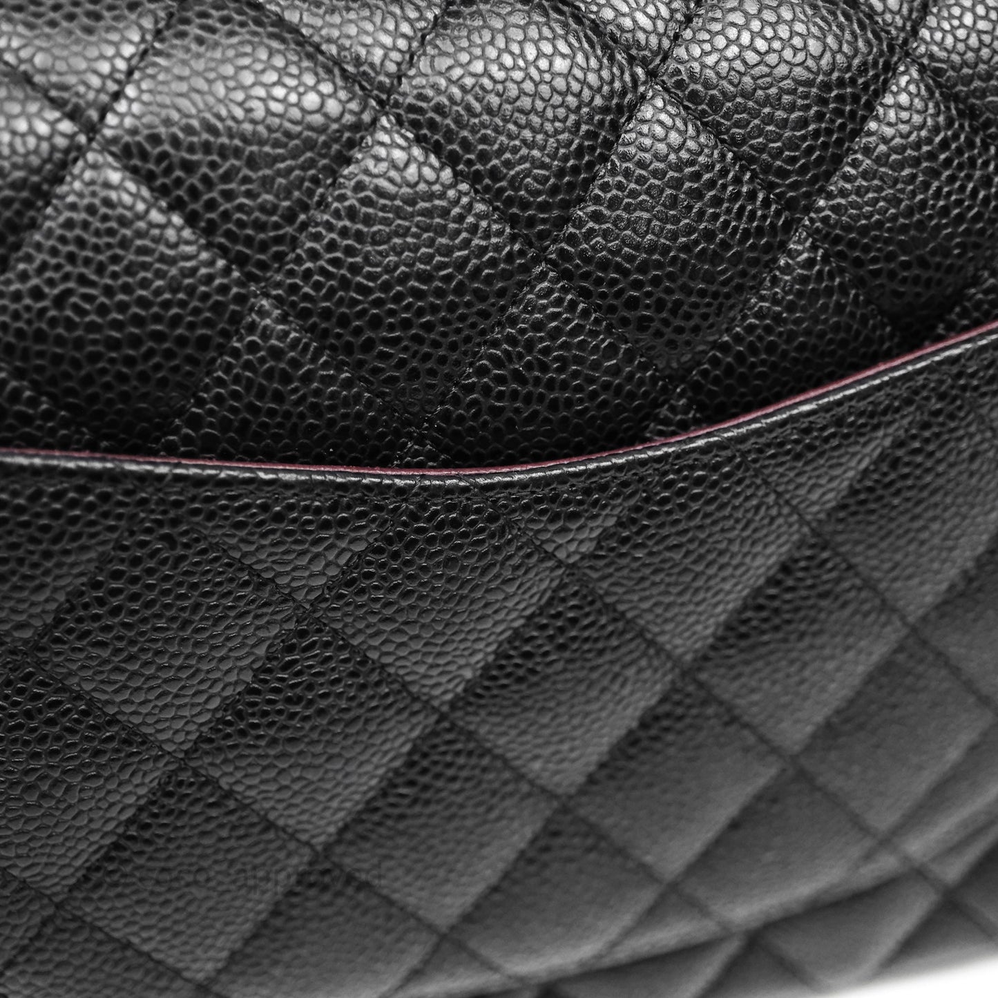 Chanel Classic M/L Medium Flap Quilted Black Caviar Gold Hardware