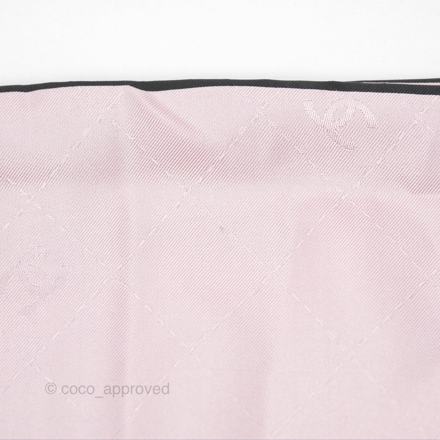 Chanel Logo Black/Pink Silk Scarf 90