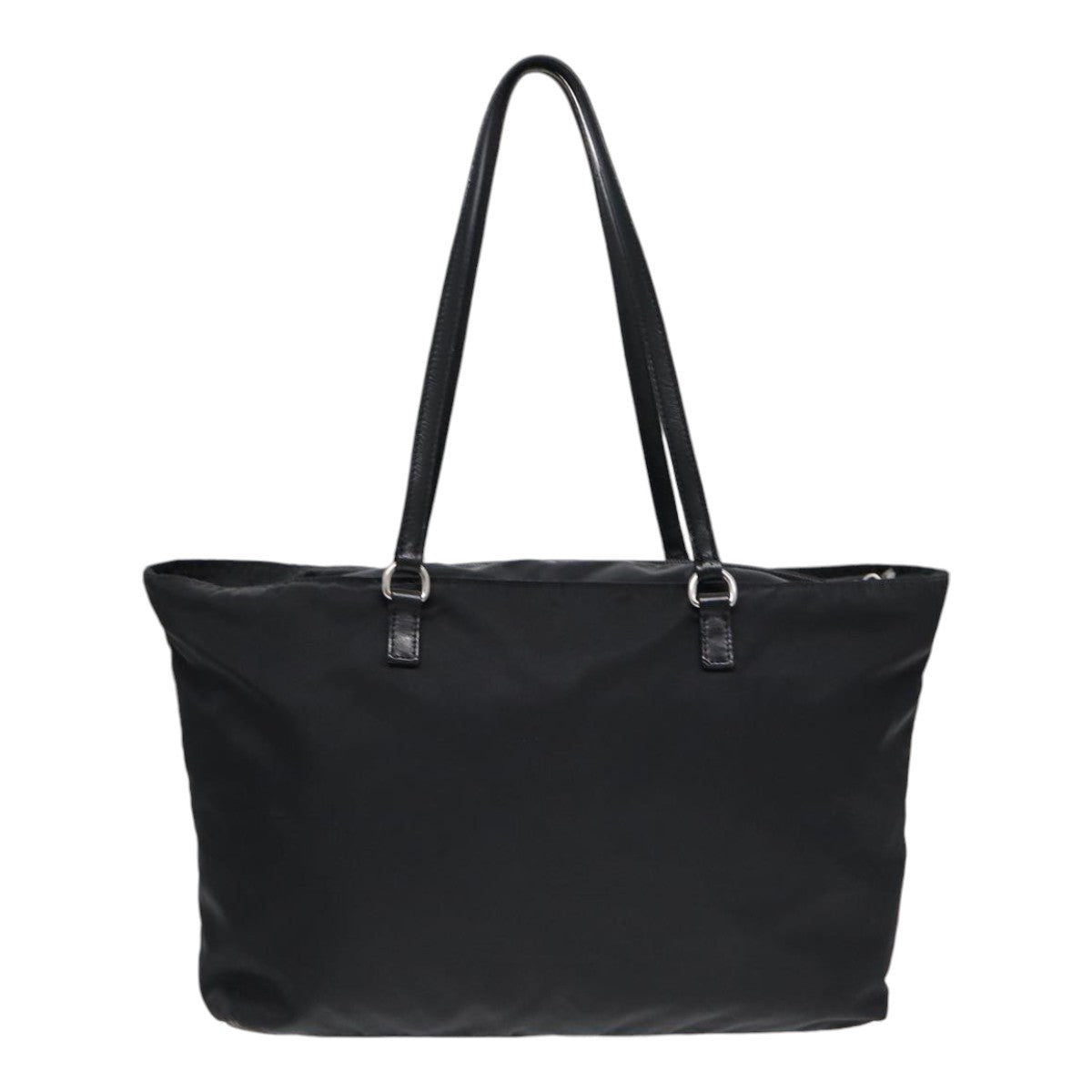 Luxury Prada Tote Bag Nylon Silver Black  88088