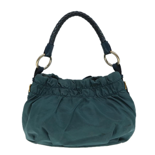 Luxury Prada Hand Bag Nylon Green Gold  88089