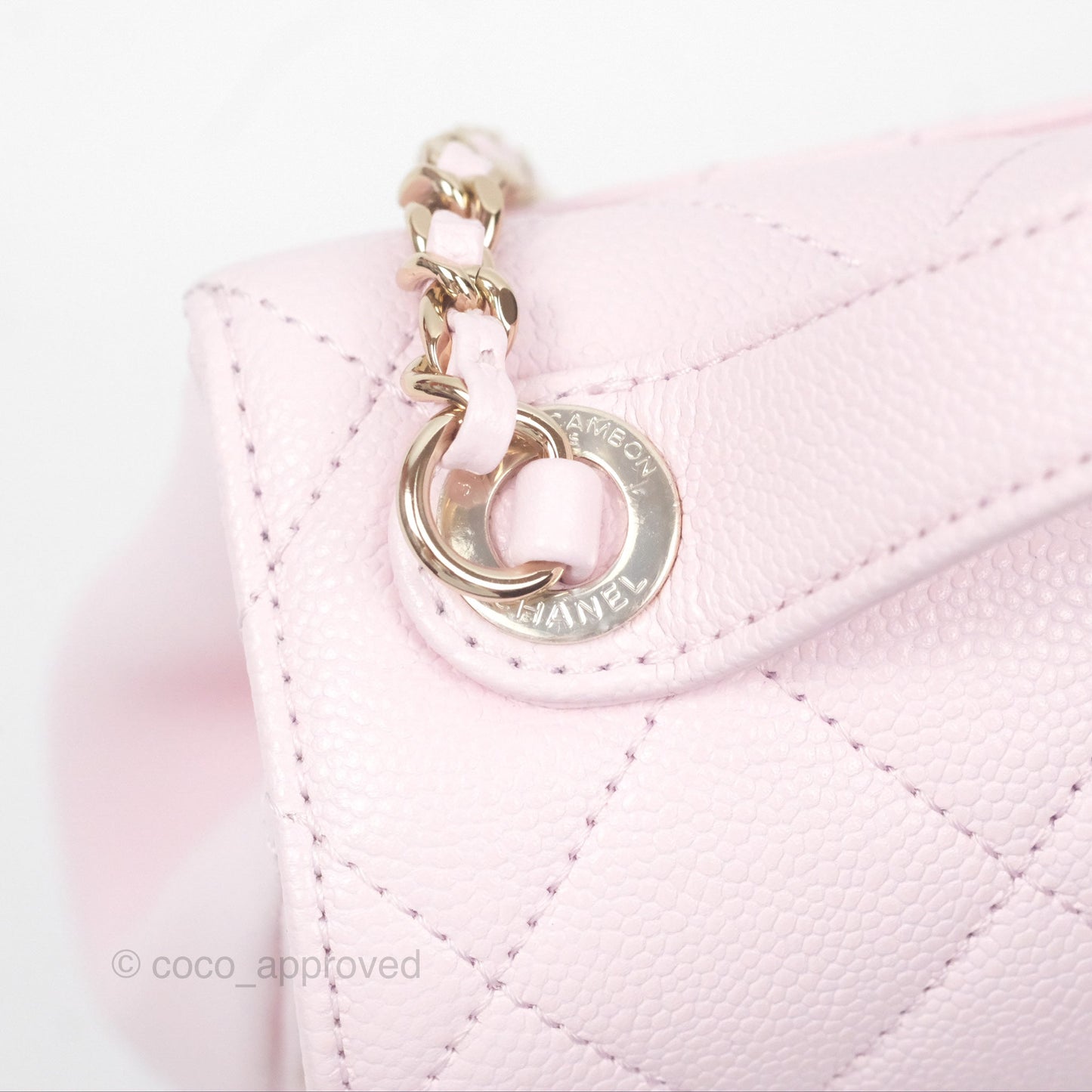 Chanel Quilted Small Business Affinity Flap Light Pink Caviar Gold Hardware