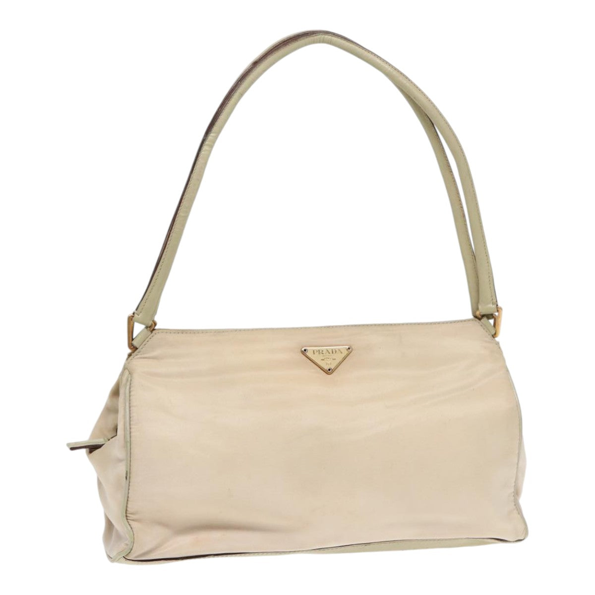 Luxury Prada Hand Bag Nylon Beige Gold  88094
