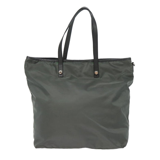 Luxury Prada Tote Bag Nylon Gray Silver  88096
