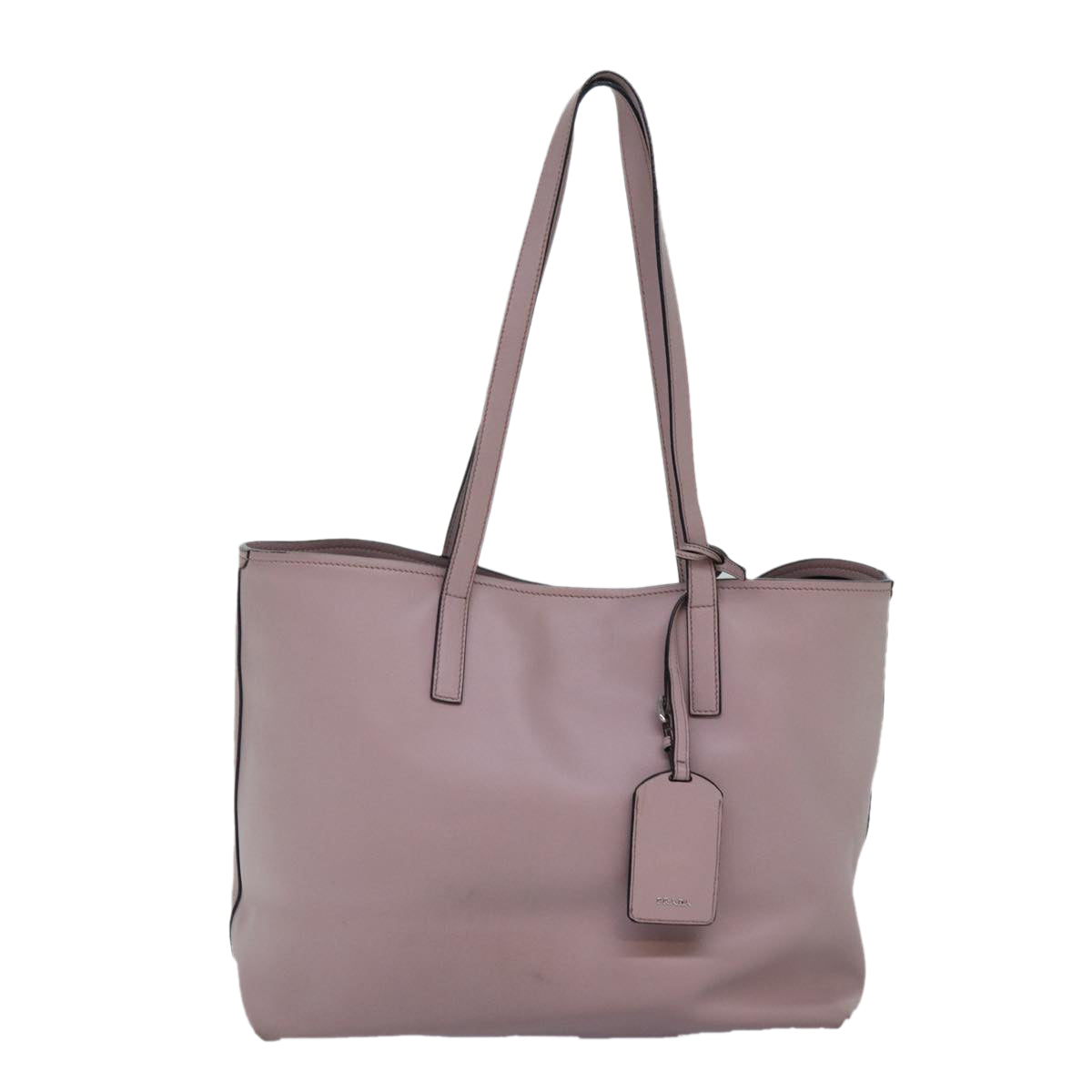 Luxury Prada Tote Bag Leather Pink Silver  88098