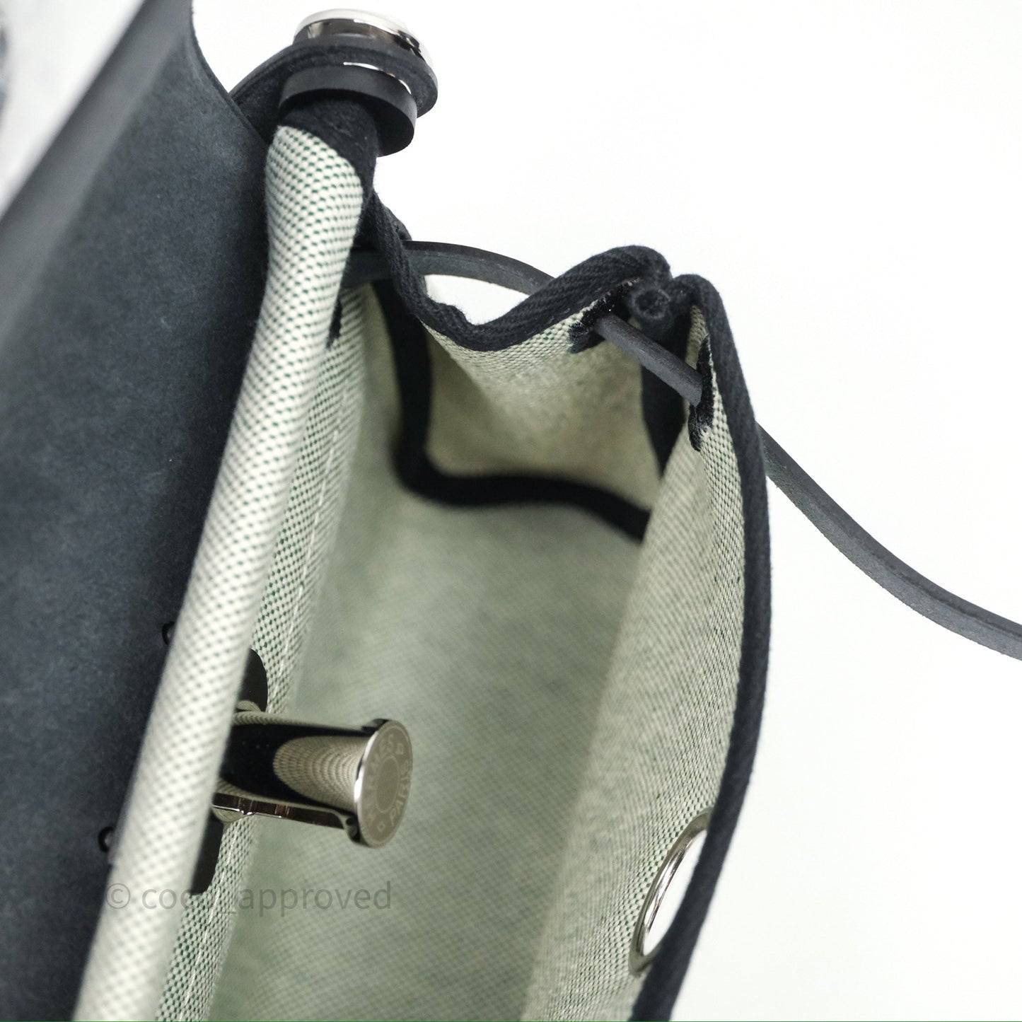 Hermès Herbag Zip 20 MinI Vert Moyen 65 Noir 89 Palladium Hardware