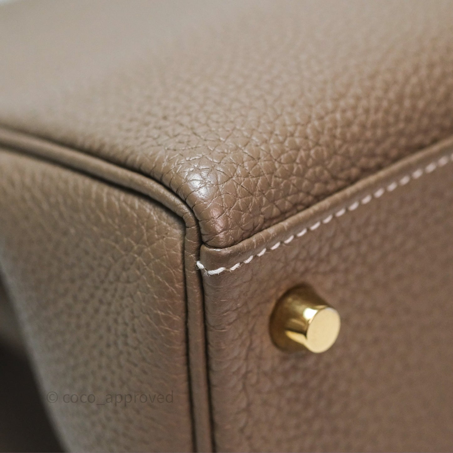 Hermès Kelly II 28 Retourne Etoupe 18 Togo Gold Hardware