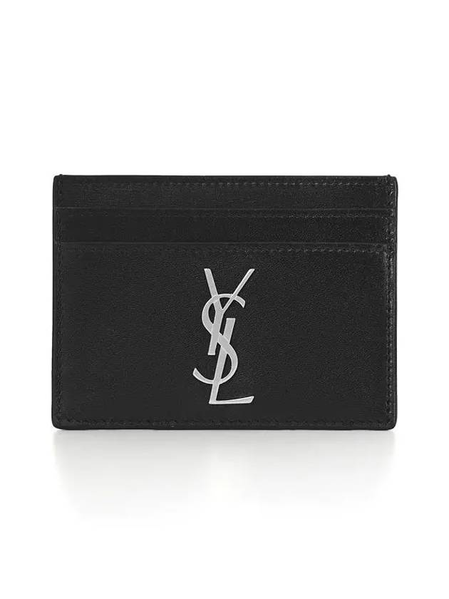 Luxury Saint Laurent Monogram Card Case in Smooth Leather Black
