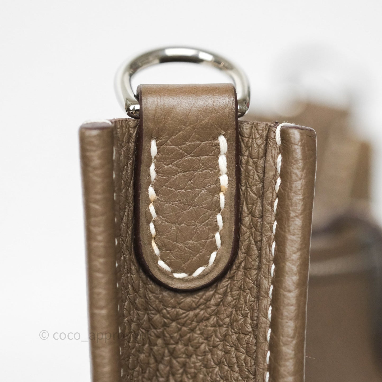 Hermès Mini Evelyne 16 Etoupe 18 Clemence Palladium Hardware