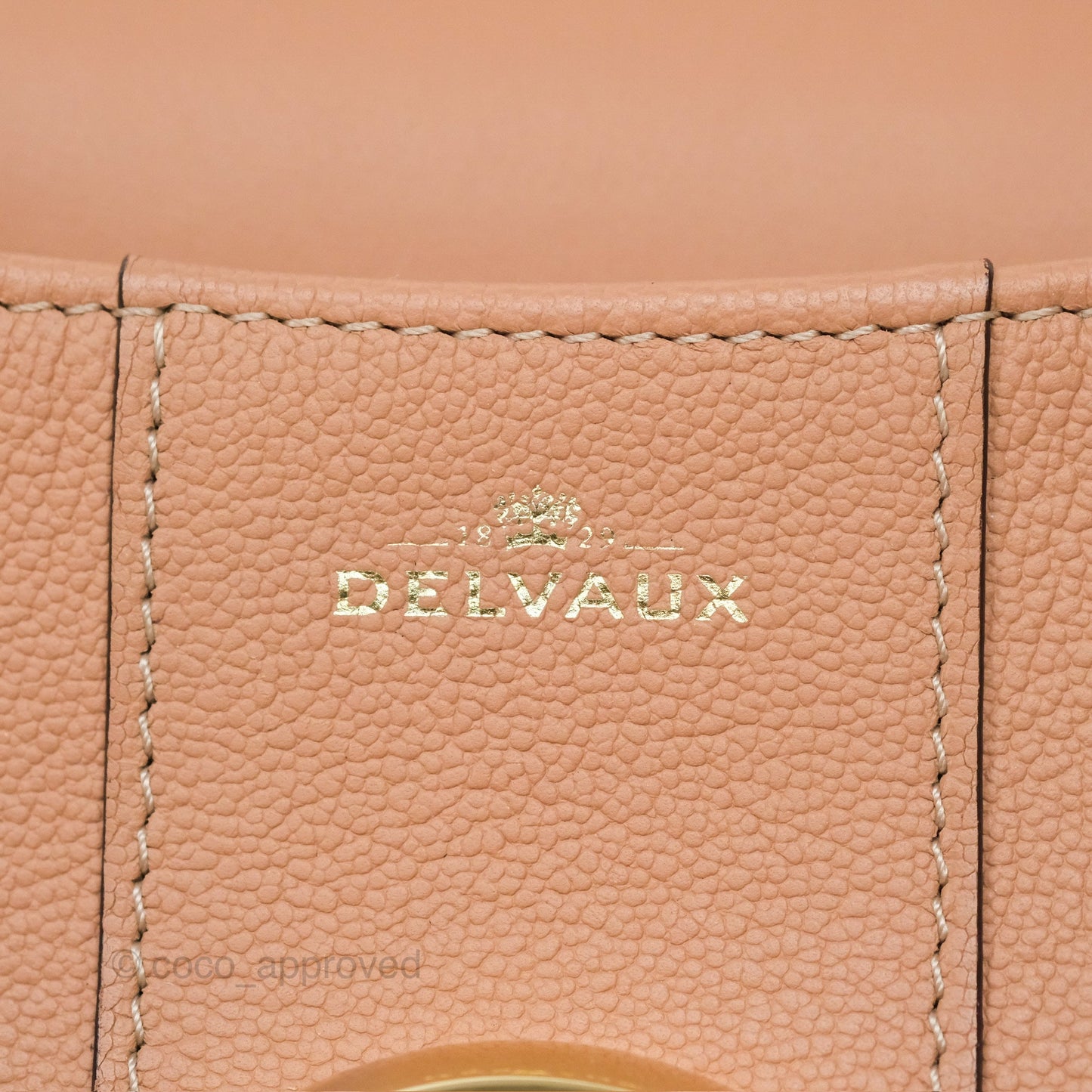 Delvaux Mini Brillant Bag Nude Grained Calfskin Gold Hardware