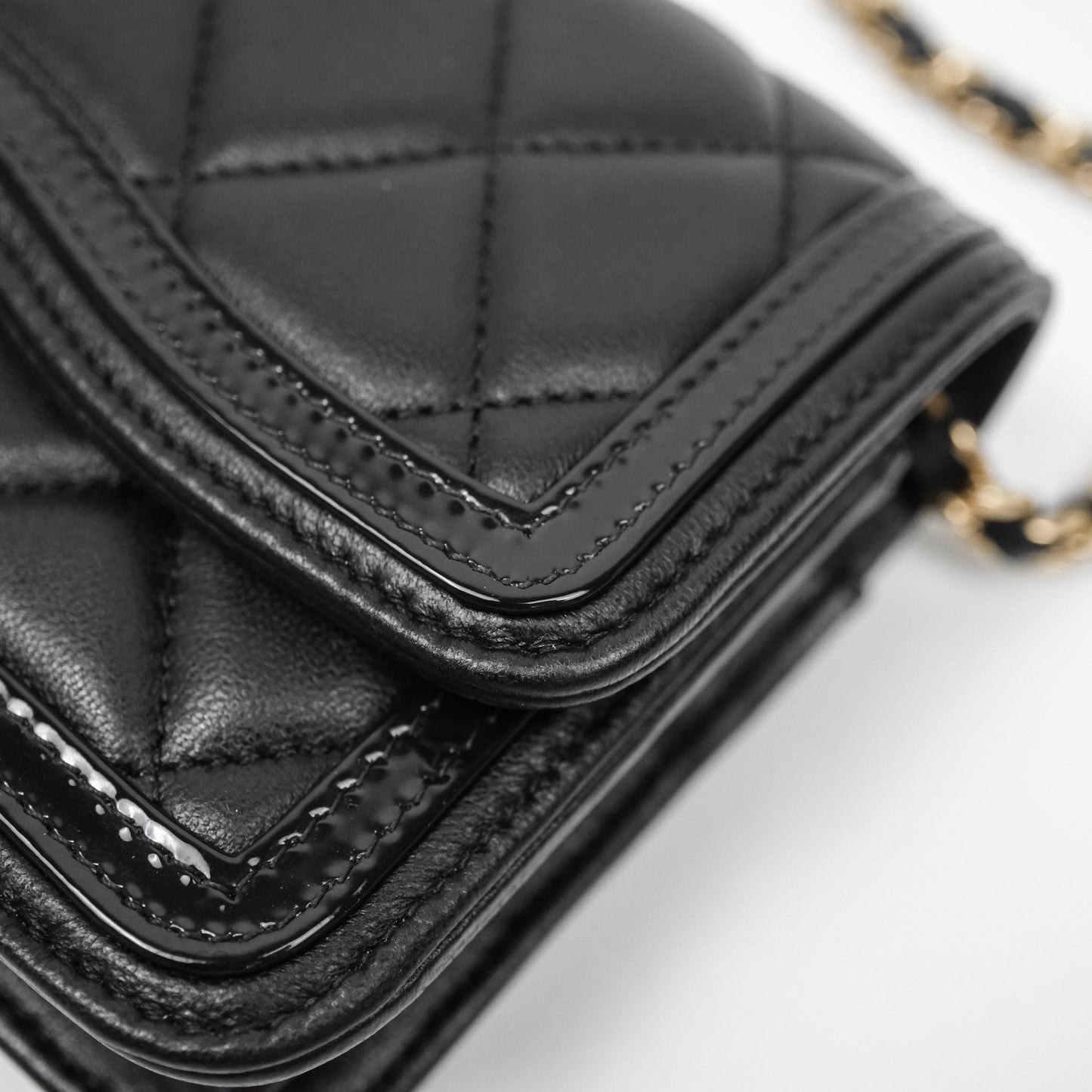 Chanel Mini Flap Bag Black Lambskin Gold Hardware