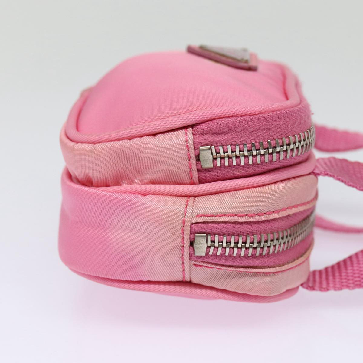 Luxury Prada Mini Hand Bag Nylon Pink Silver  88185
