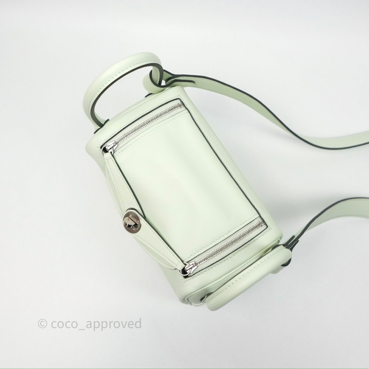 Hermès Mini Lindy Vert Fizz 0S Swift Palladium Hardware