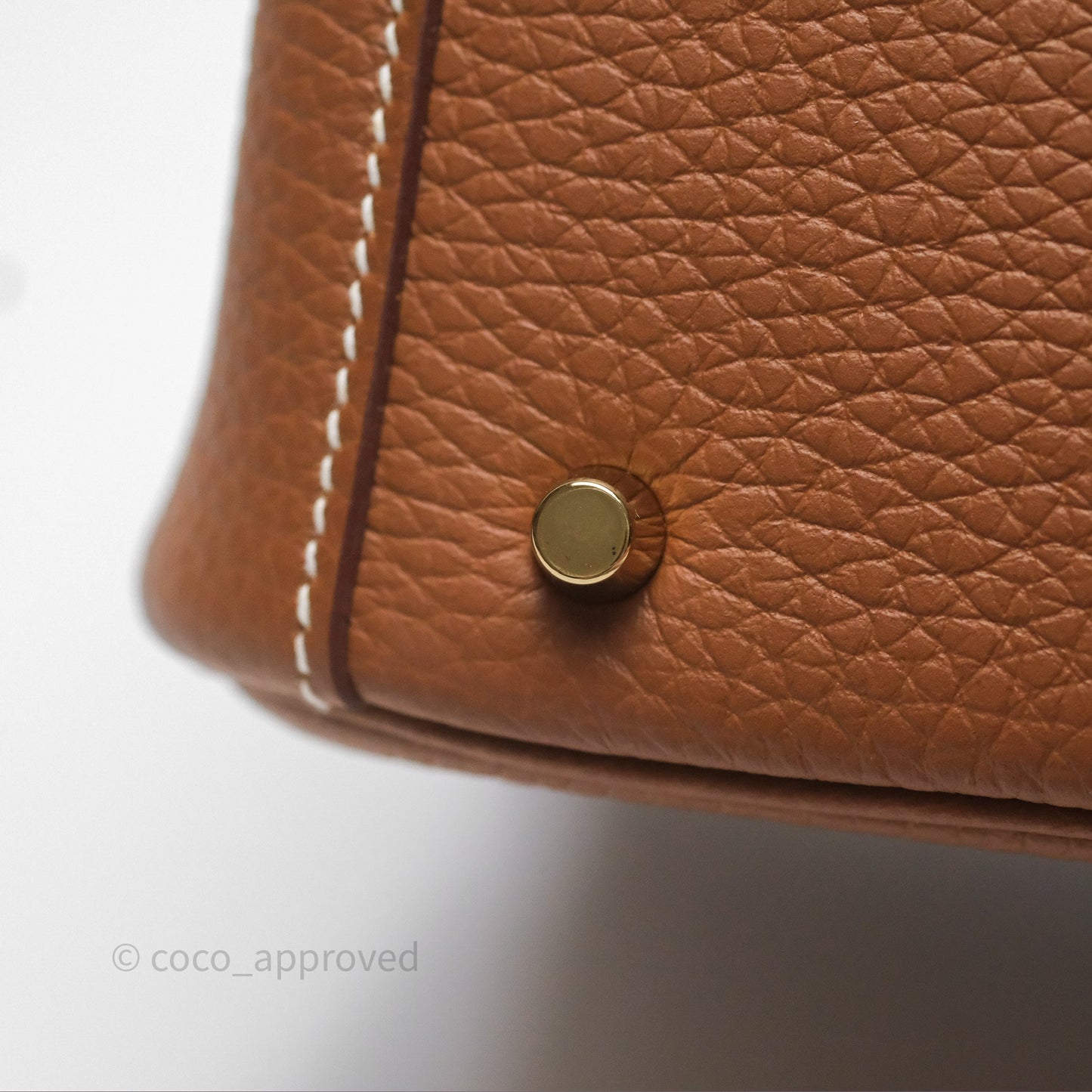 Hermès Mini Lindy 20 Gold Clemence Gold Hardware