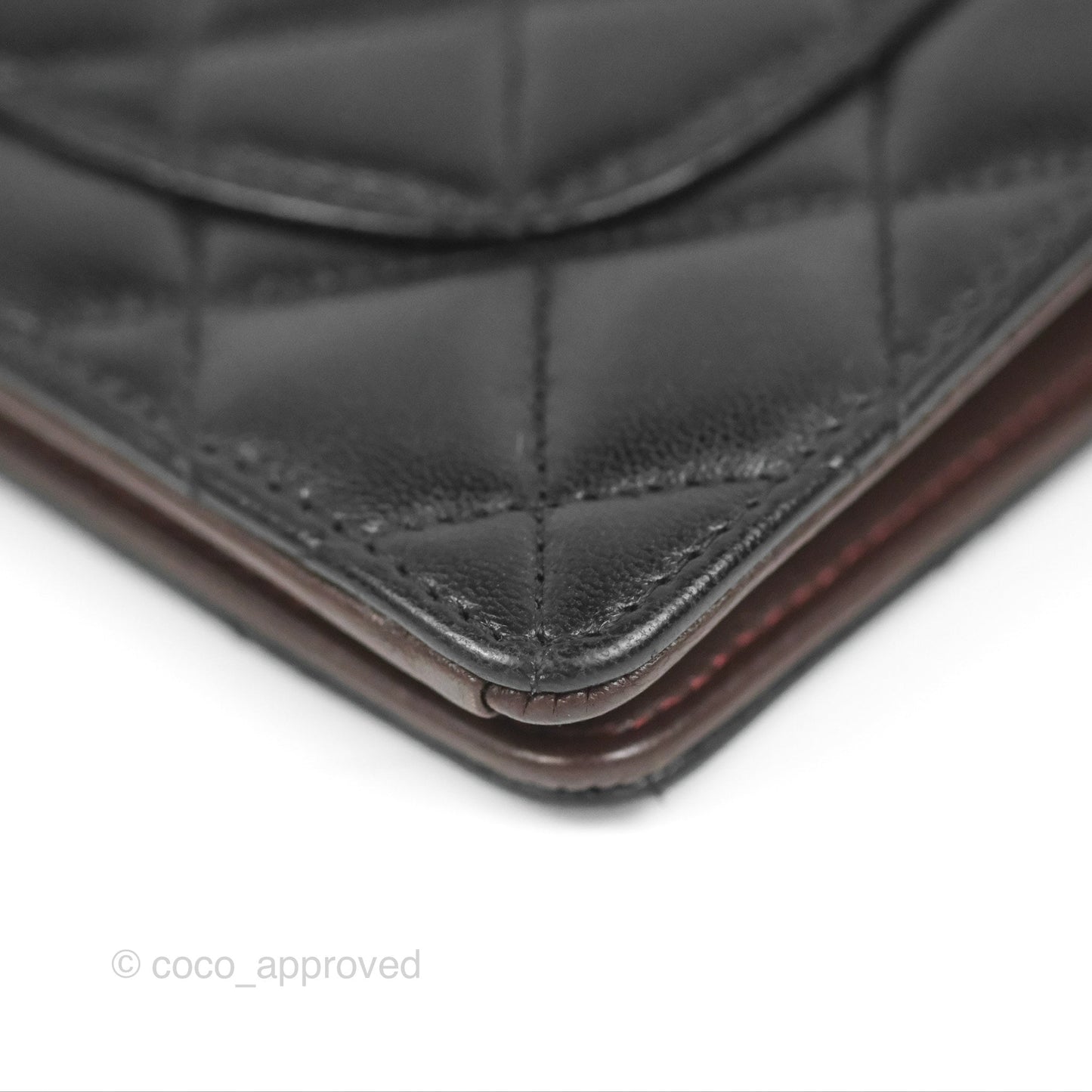 Chanel Classic Long Wallet Quilted Black Lambskin Gold Hardware