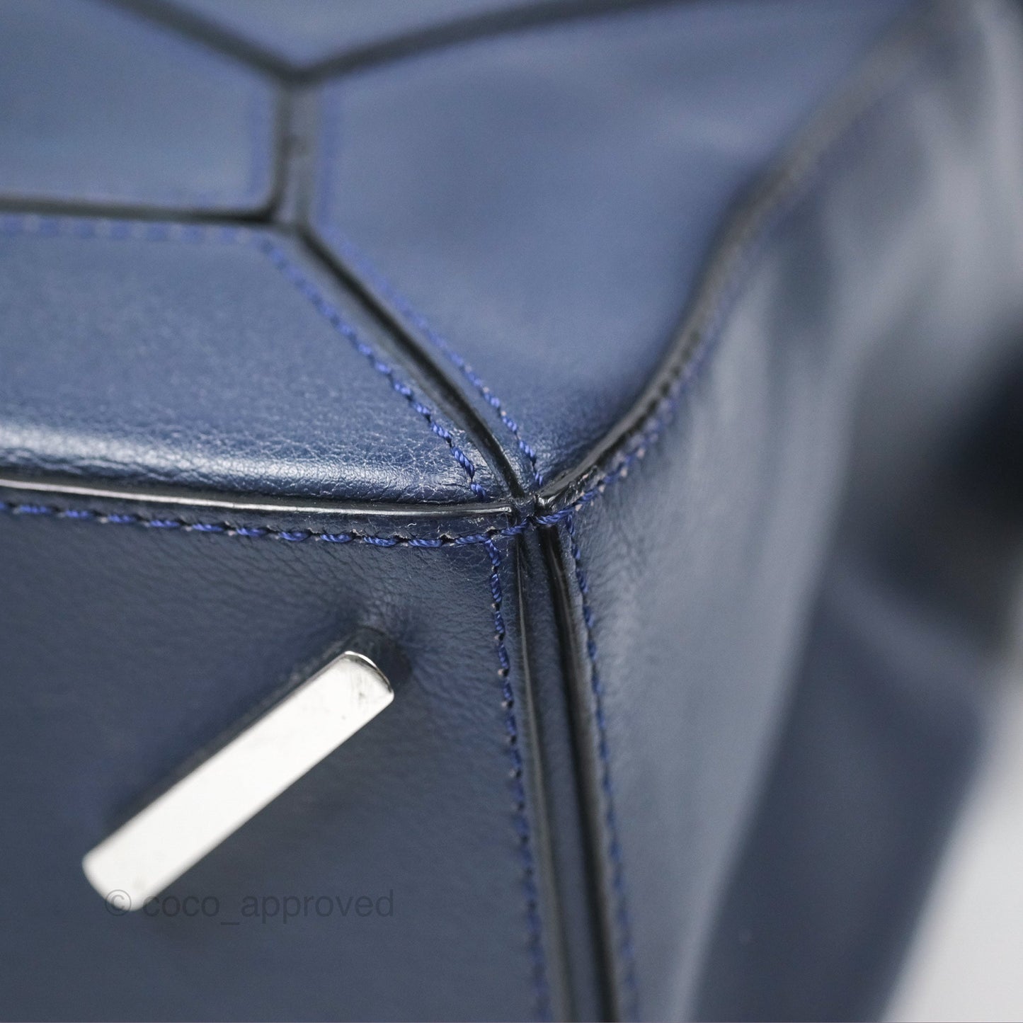 Loewe Medium Puzzle Bag Navy Calfskin