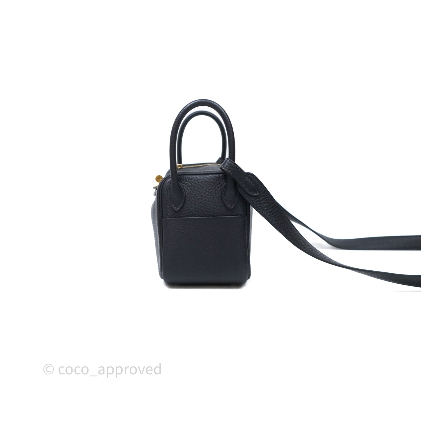 Hermès Mini Lindy 20 Caban 3Y Clemence Gold Hardware