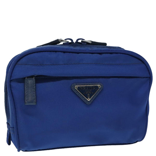 Luxury Prada Pouch Nylon Blue Silver  88220