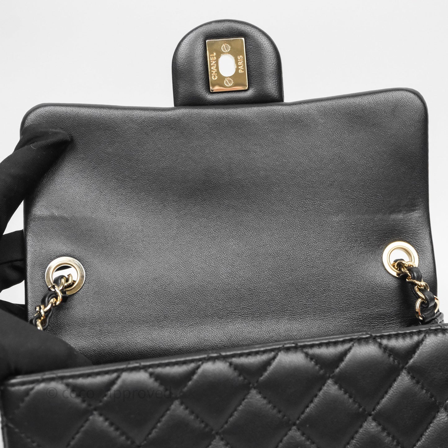 Chanel Ball Crush Mini Rectangular Black Lambskin Gold Hardware