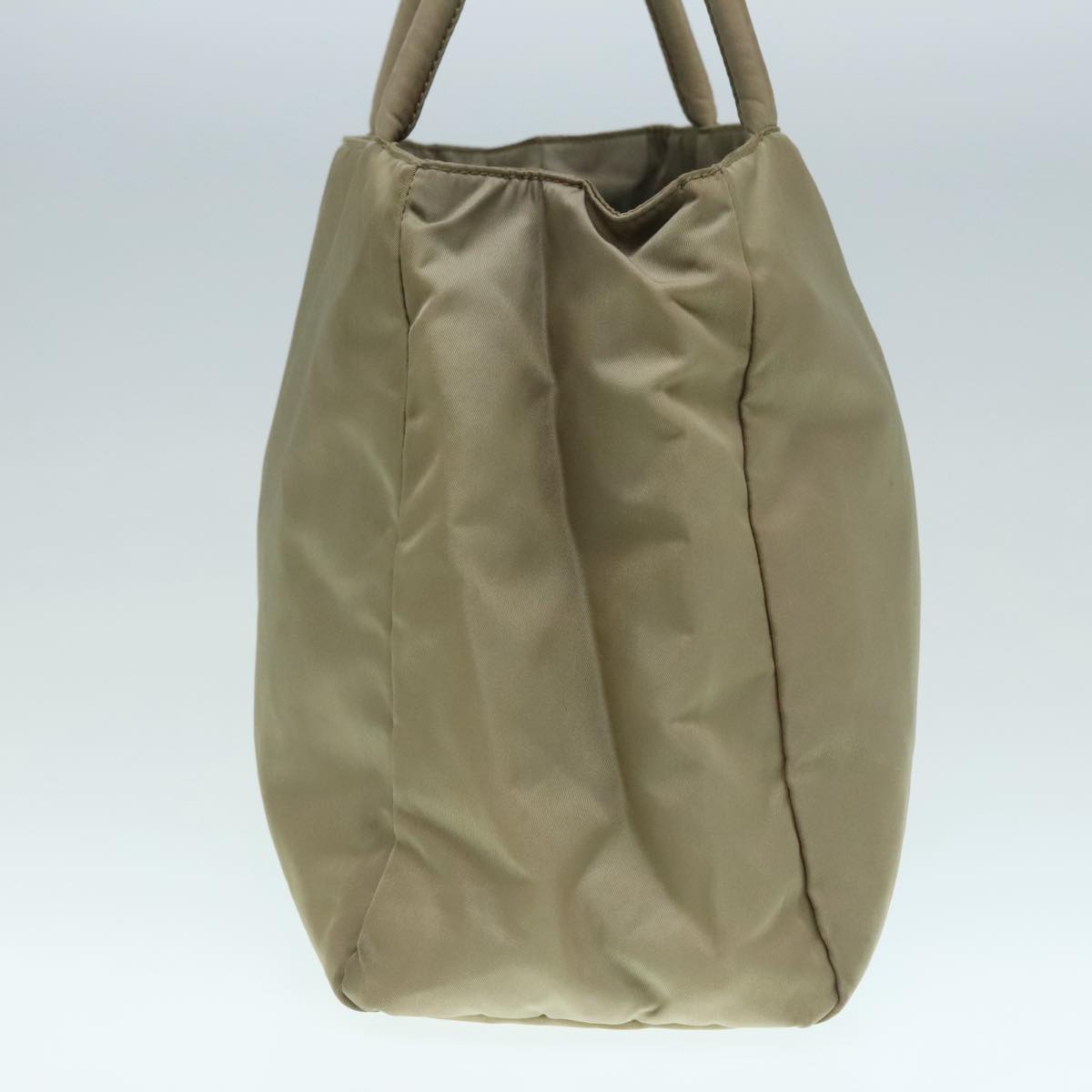 Luxury Prada Tote Bag Nylon Beige Silver  88224