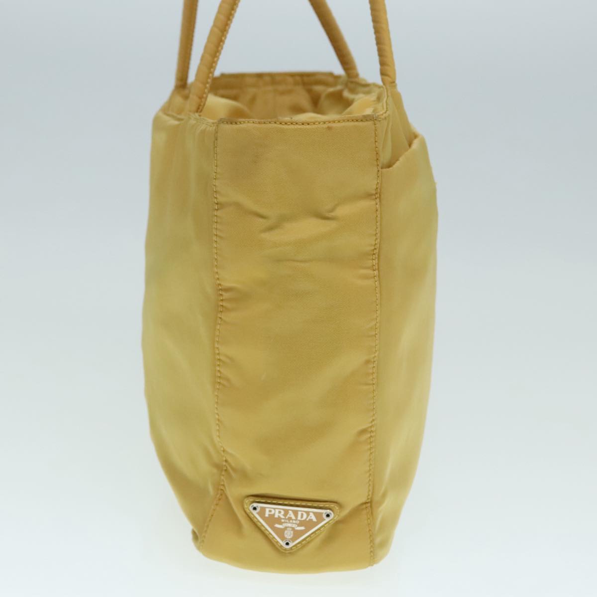 Luxury Prada Hand Bag Nylon Yellow Silver  88229