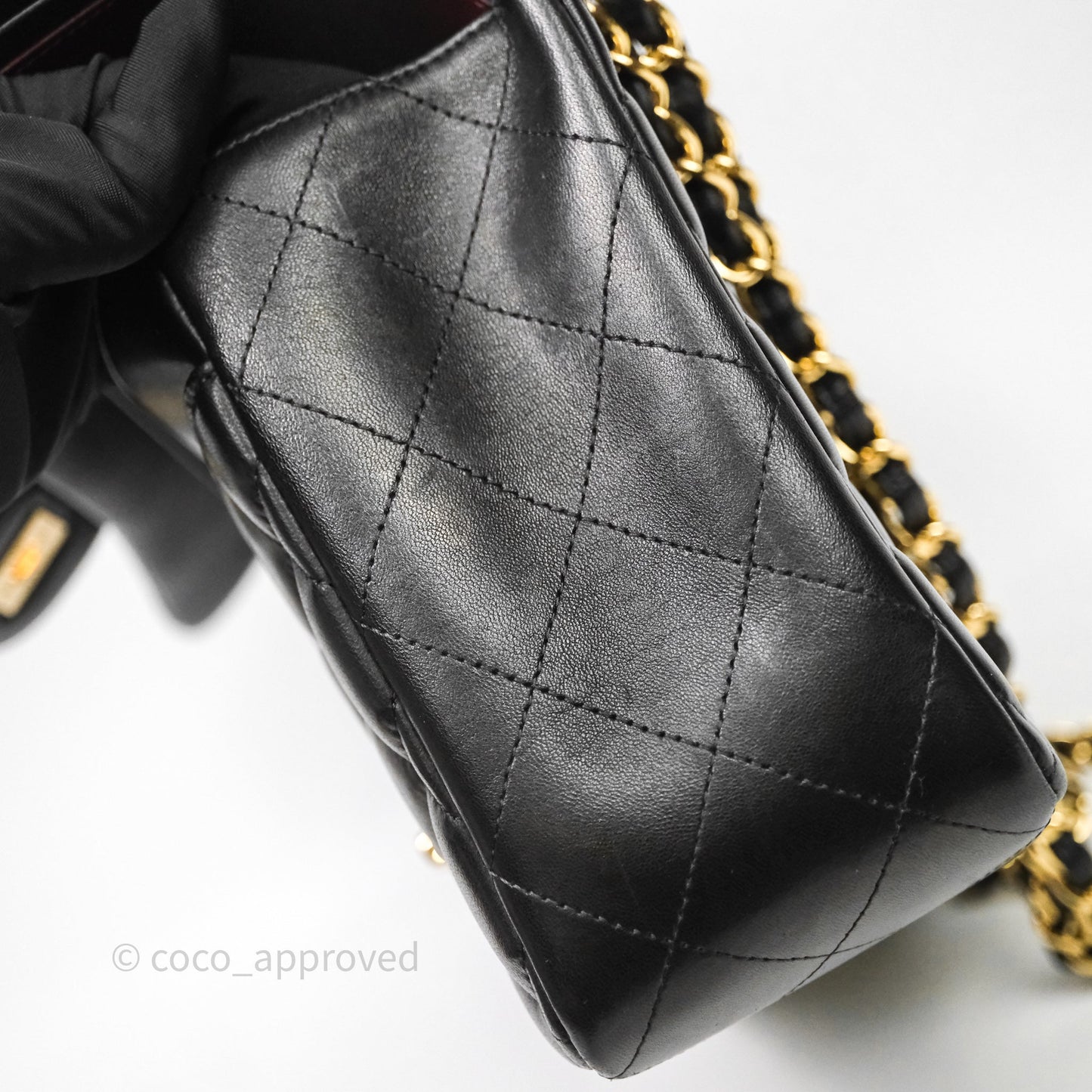 Chanel Jumbo Double Flap Quilted Black Lambskin Gold Hardware⁣⁣
