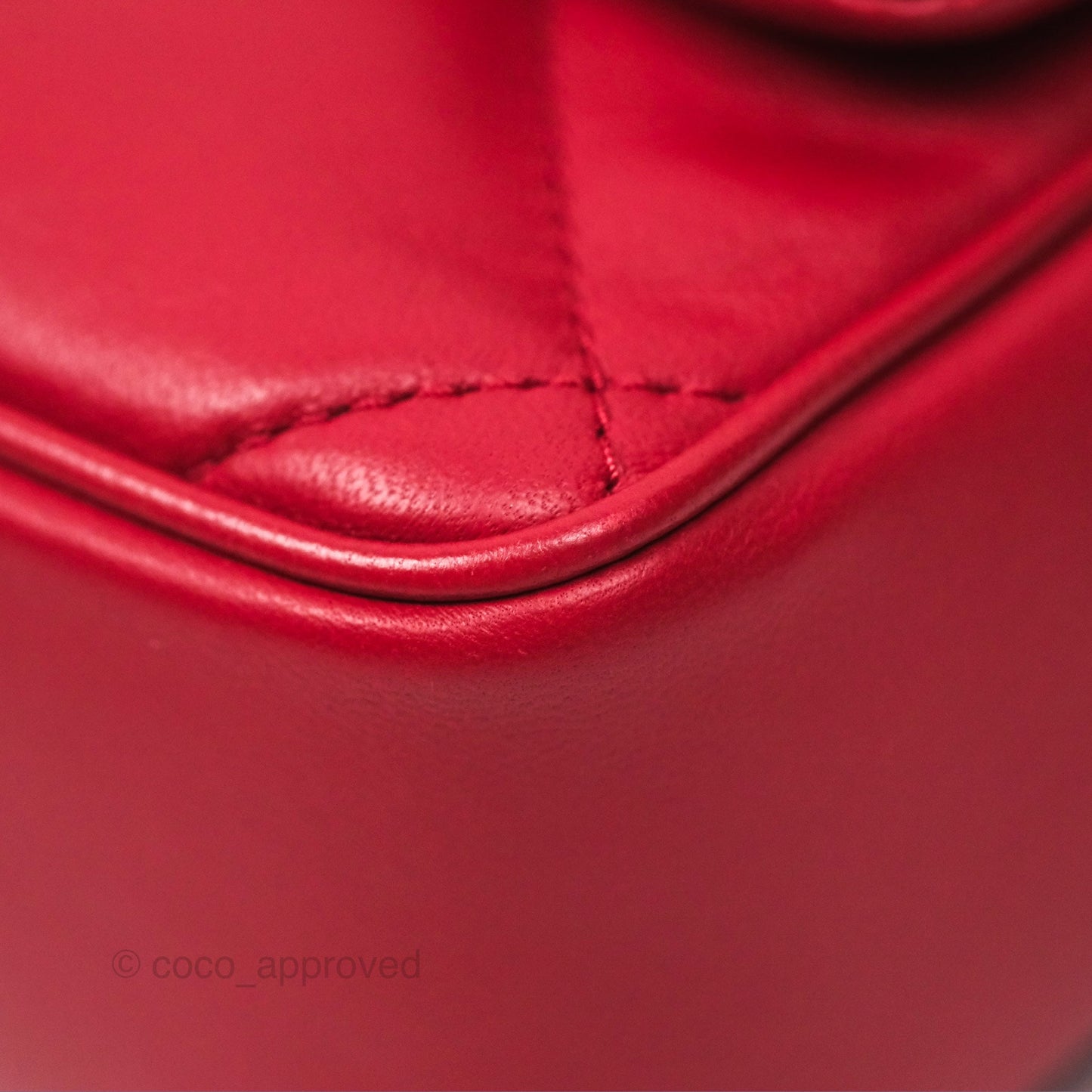 Chanel Easy Carry Flap Bag With Handle Red Lambskin Gold Hardware