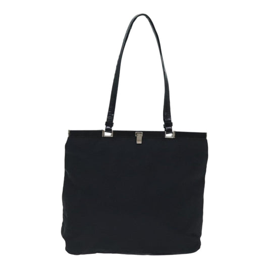 Luxury Prada Tote Bag Nylon Black Silver  88230