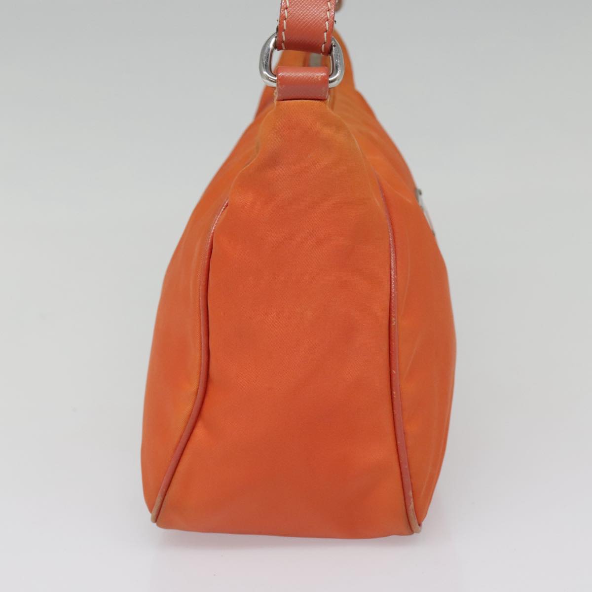 Luxury Prada Shoulder Bag Nylon Orange Silver  88236