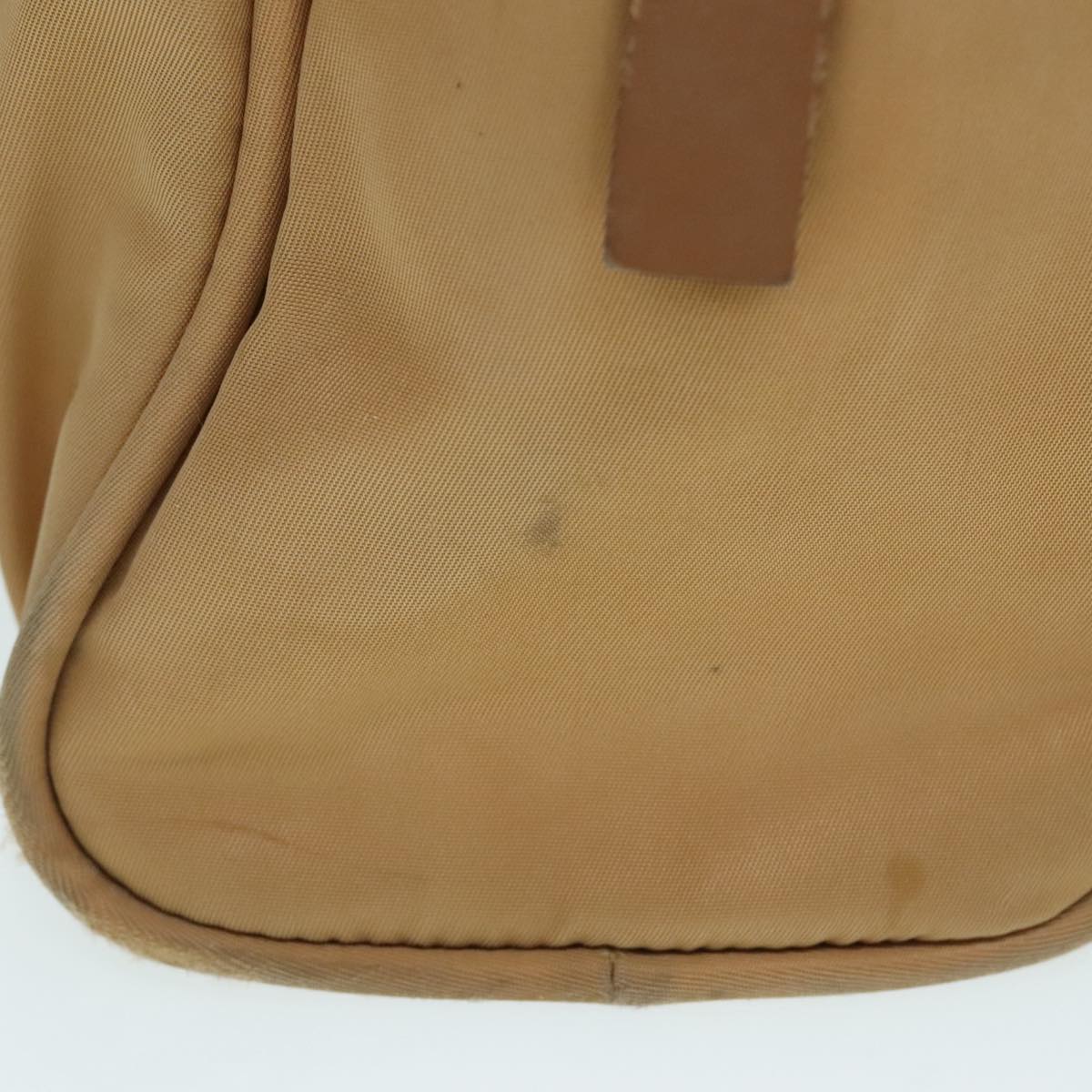 Luxury Prada Hand Bag Nylon Beige Silver  88237