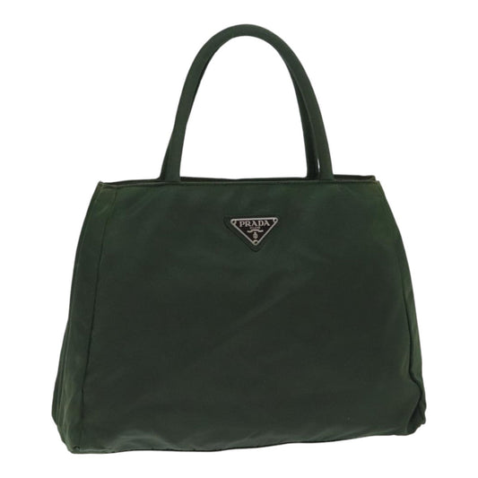 Luxury Prada Hand Bag Nylon Green Silver  88239