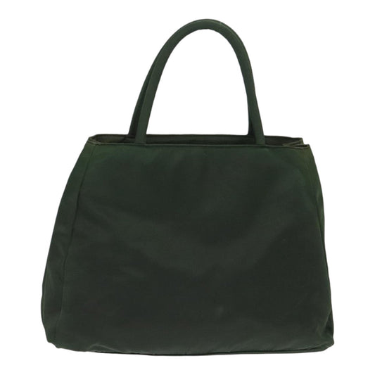 Luxury Prada Hand Bag Nylon Green Silver  88239