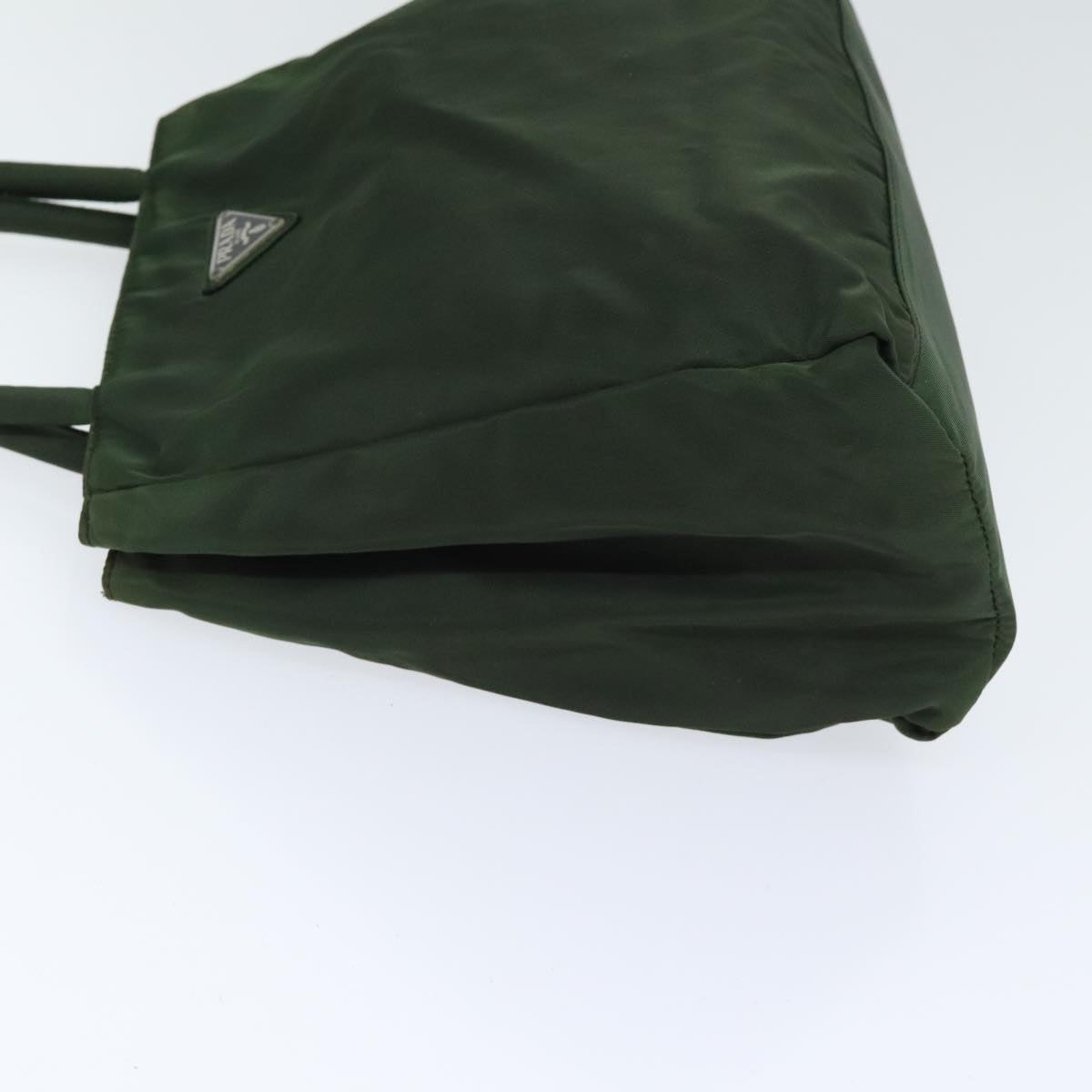 Luxury Prada Hand Bag Nylon Green Silver  88239