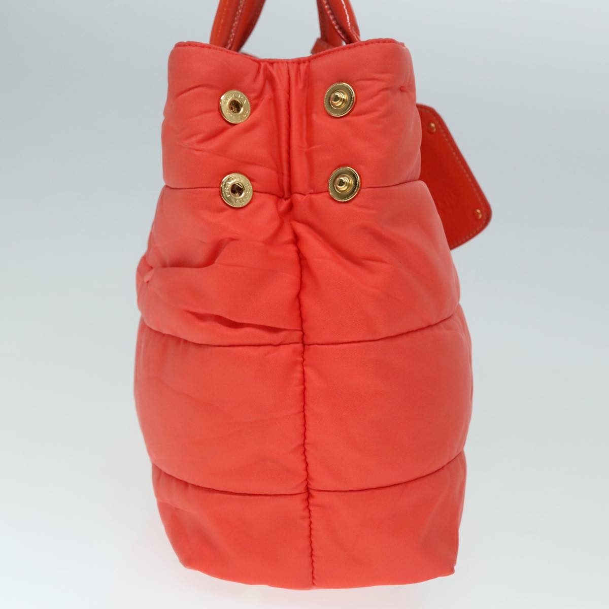 Luxury Prada Hand Bag Nylon 2way Orange Gold  88241